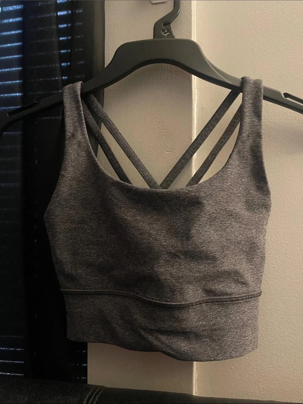 Lululemon Women’s Energy Bra *Long Line Heathered Black Size 2 NWOT